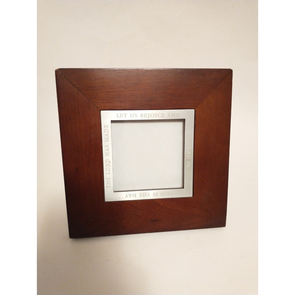 Vintage Religious Psalm 118:24 Picture Frame 3.25 x 3.25 Inch Thick Wood Outline